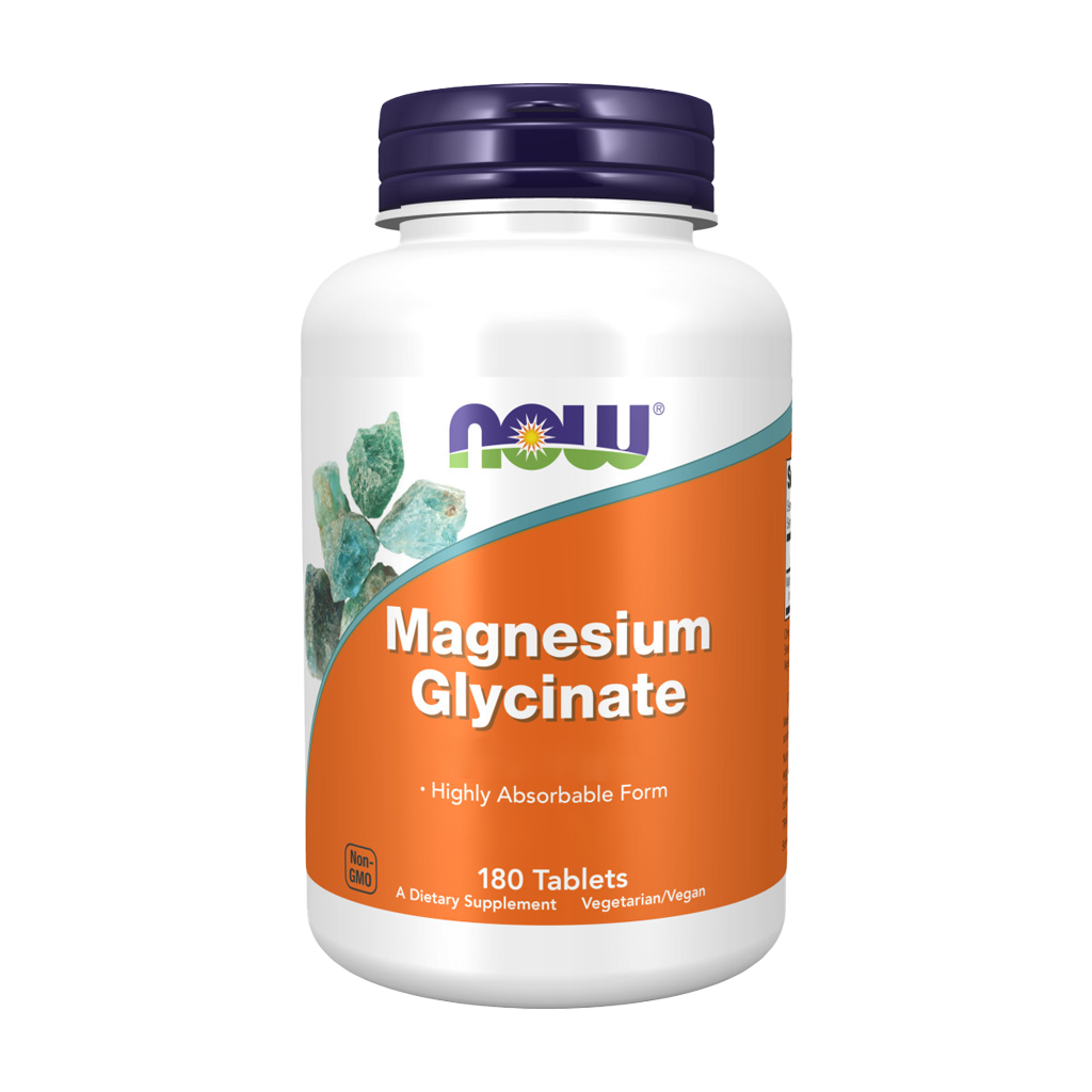 NOW Foods Magnesium Glycinate, confezione da 180 compresse