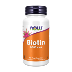 NOW Foods Biotin 5.000 mcg, confezione da 60 capsule vegetali