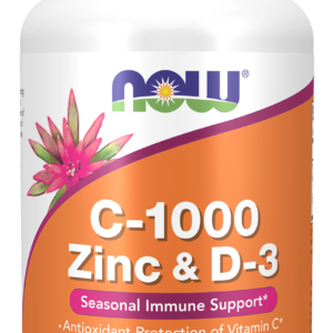 NOW Foods C-1000 Zinc & D-3, 100 capsule vegetali