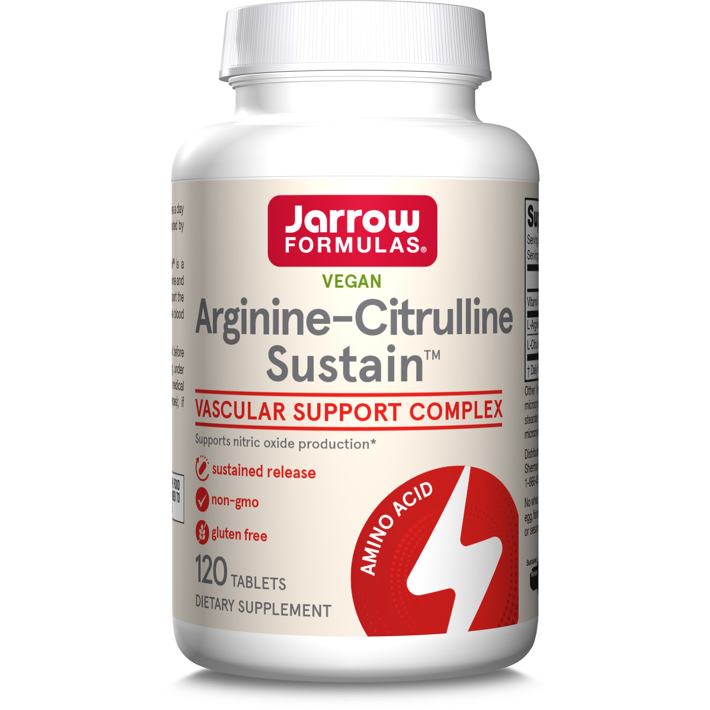 Jarrow Formulas Arginine-Citrulline Sustain, 120 compresse