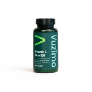 Vitamina C Duo 500, flacone da 90 capsule vegane (etichetta Vuzïmo)