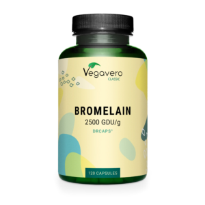 Vegavero Bromelina 2500 GDU/g, flacone da 120 capsule