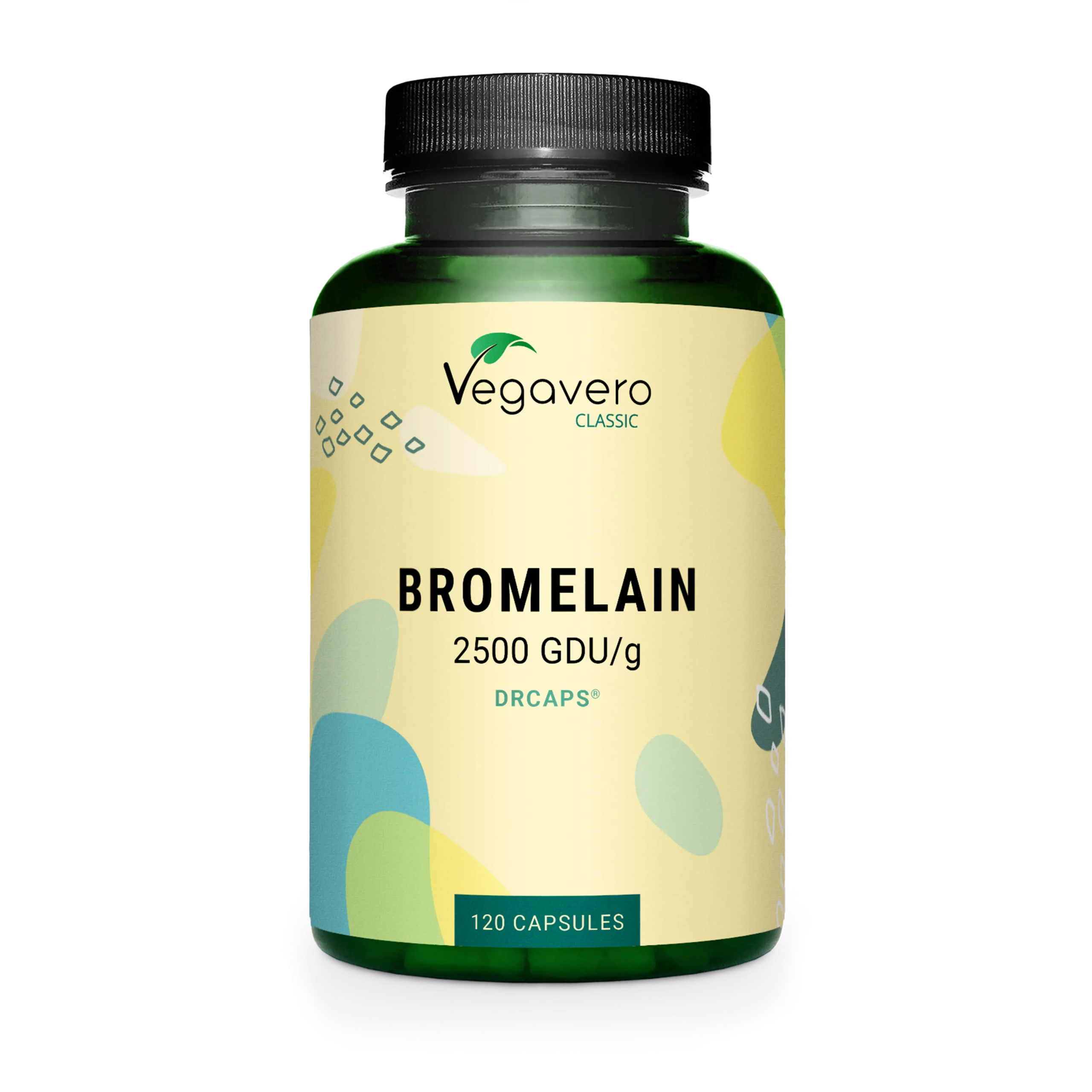 Vegavero Bromelina 2500 GDU/g, flacone da 120 capsule