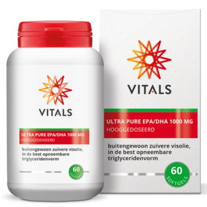 Vitals Ultra Pure EPA/DHA, barattolo e confezione da 60 capsule molli
