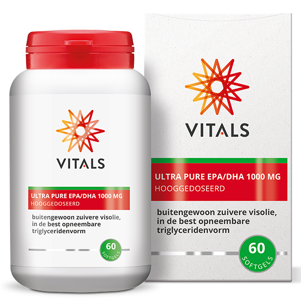 Vitals Ultra Pure EPA/DHA, barattolo e confezione da 60 capsule molli