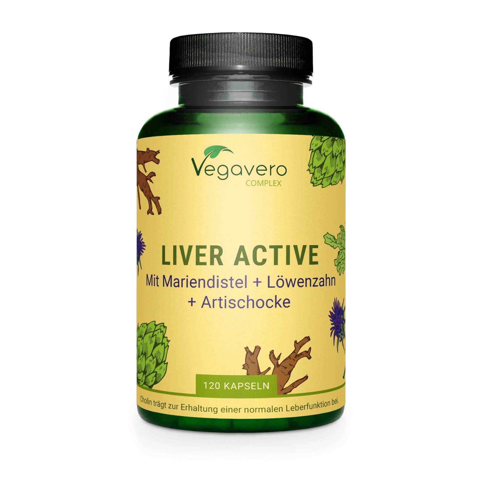 Vegavero Liver Active Complex, flacone di capsule